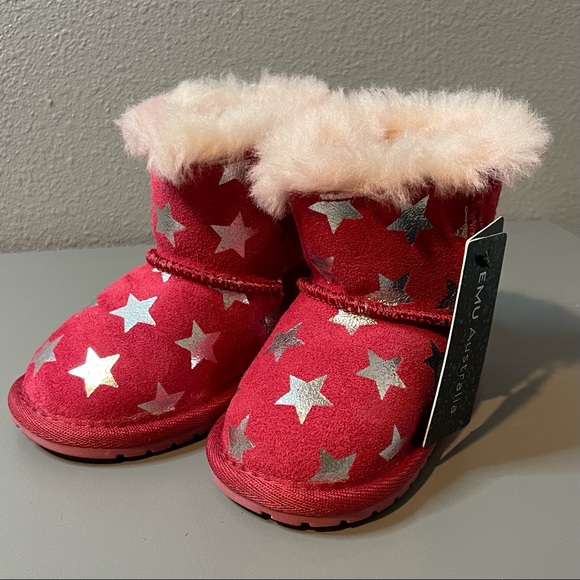 NWT - EMU AUSTRALIA Suede, Merino Wool Lined Boots Size 6-12 Month - Picture 1 of 5